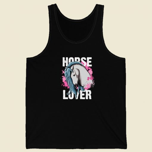 Horse Lover Girl Horseback 80s Tank Top