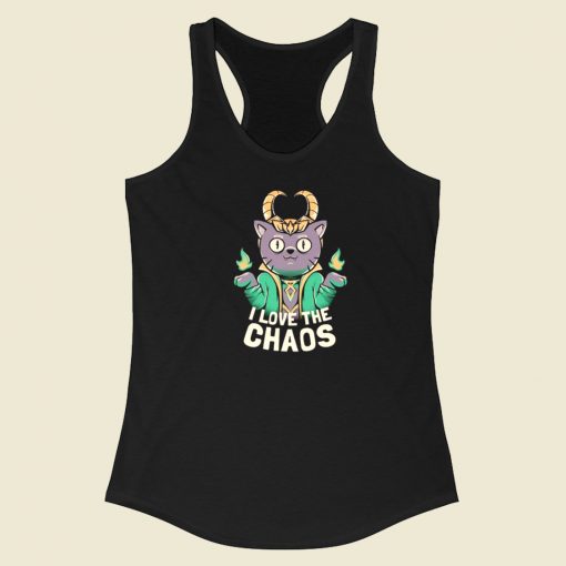 I Love The Chaos 80s Racerback Tank Top