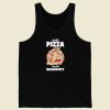 Inhale Pizza Exhale Negativity 80s Tank Top