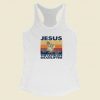 Jesus The Ultimate Deadlifter 80s Racerback Tank Top