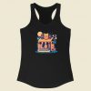 Kawaii Pizza Cute Dog 80s Racerback Tank Top