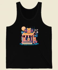 Kawaii Pizza Cute Dog 80s Tank Top