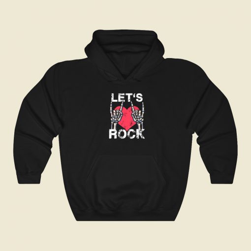 Lets Rock And Roll Music Vintage Hoodie Style