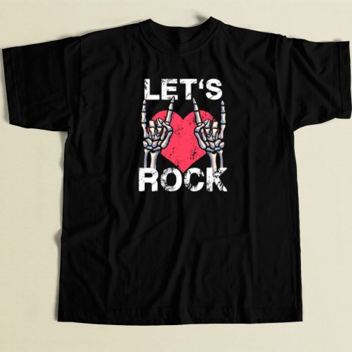 Lets Rock And Roll Music Vintage 80s T Shirt Style