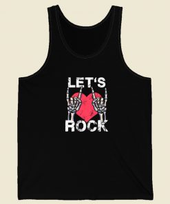 Lets Rock And Roll Music Vintage 80s Tank Top