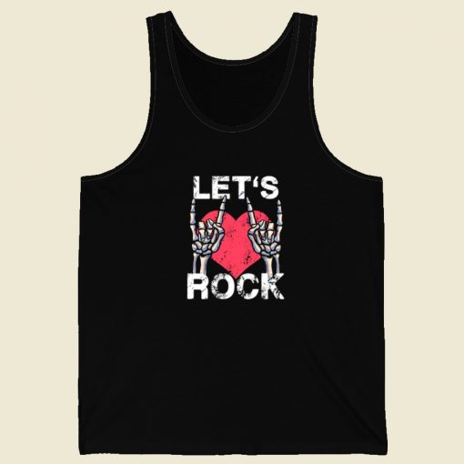 Lets Rock And Roll Music Vintage 80s Tank Top