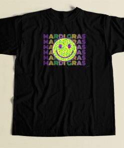 Mardi Gras Leopard Smiley Face T Shirt Style