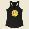 Melty Smiley Face 80s Racerback Tank Top