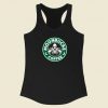 Moonbucks Coffee Funny 80s Racerback Tank Top