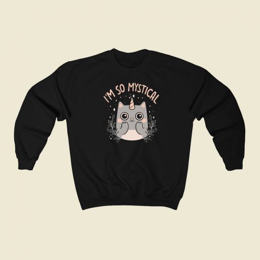 Mystical Kitty Funny 80s Sweatshirts Style