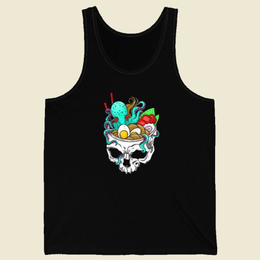 Octopus Skull Ramen 80s Tank Top