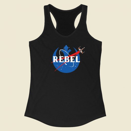 Parody Rebel Nasa 80s Racerback Tank Top