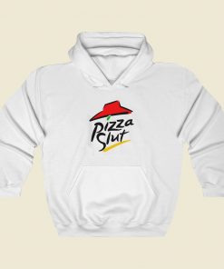 Pizza Slut Funny Food Parody 80s Hoodie Style