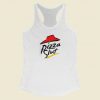 Pizza Slut Funny Food Parody 80s Racerback Tank Top