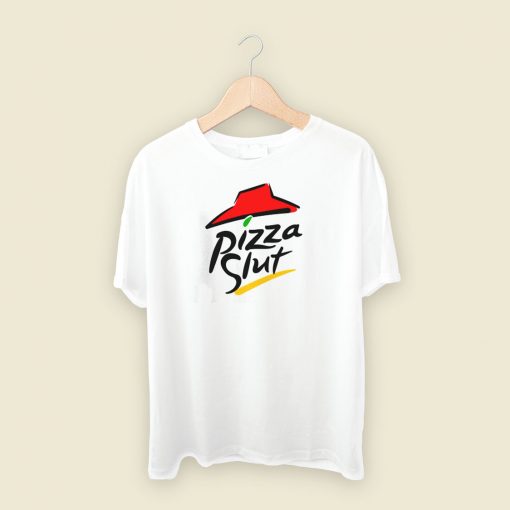 Pizza Slut Funny Food Parody 80s T Shirt Style