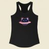 Planet Saturncat Kawaii 80s Racerback Tank Top