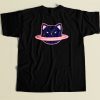 Planet Saturncat Kawaii 80s T Shirt Style