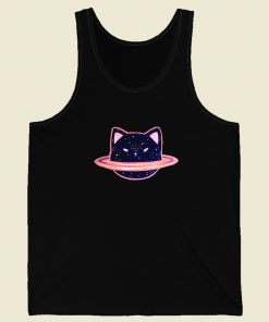 Planet Saturncat Kawaii 80s Tank Top