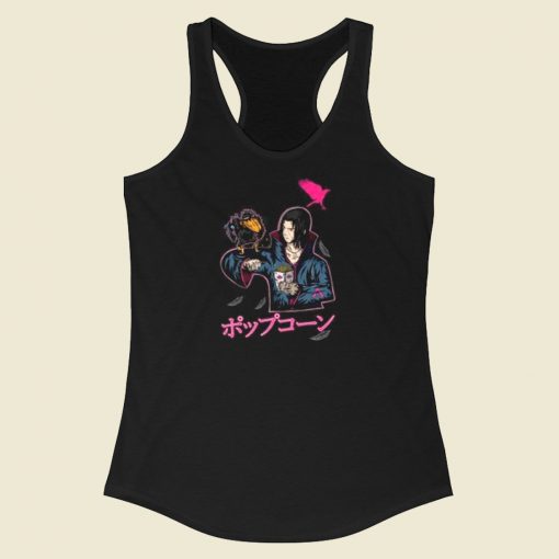 Popcorn Crow Itachi 80s Racerback Tank Top