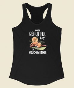 Procrastinator Day 80s Racerback Tank Top