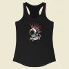 Punk Astronaut Graphic 80s Racerback Tank Top