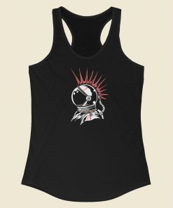 Punk Astronaut Graphic 80s Racerback Tank Top