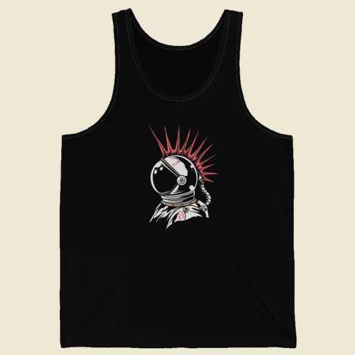 Punk Astronaut Graphic 80s Tank Top