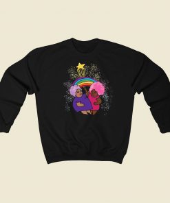 Rainbow Cloud Hair 80s Sweatshirts Style