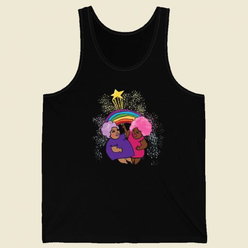 Rainbow Cloud Hair 80s Tank Top