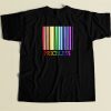 Rainbow Pride Priceless Barcode 80s T Shirt Style