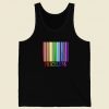 Rainbow Pride Priceless Barcode 80s Tank Top