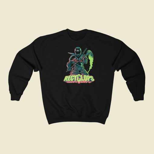 Recyclops Destroy Graphic 80s Sweatshirts Style