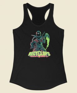 Recyclops Destroy Graphic 80s Racerback Tank Top