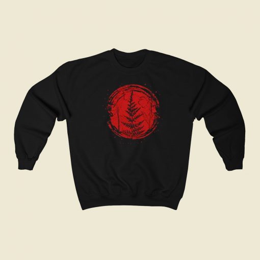 Red Moon Fern Graphic 80s Sweatshirts Style