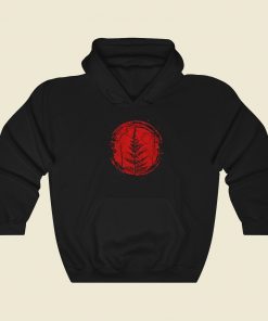 Red Moon Fern Graphic Hoodie Style