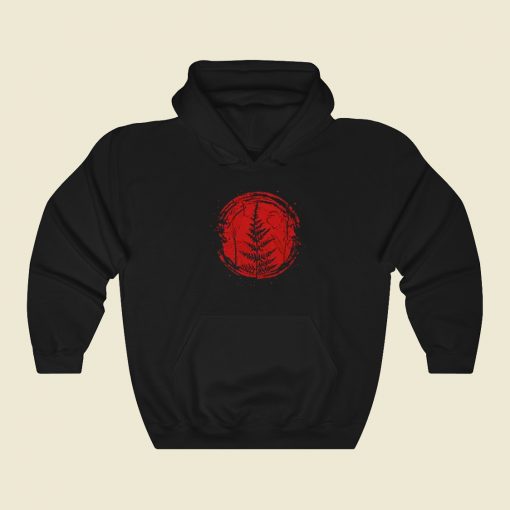 Red Moon Fern Graphic Hoodie Style