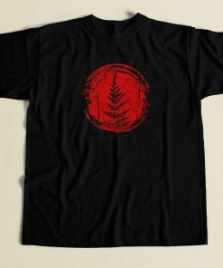 Red Moon Fern Graphic 80s T Shirt Style