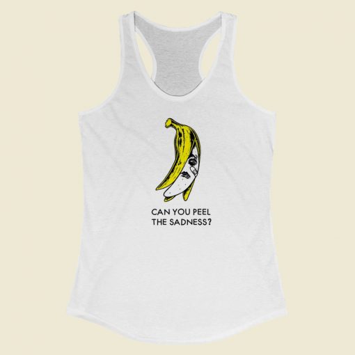 Sadness Emo Banana 80s Racerback Tank Top