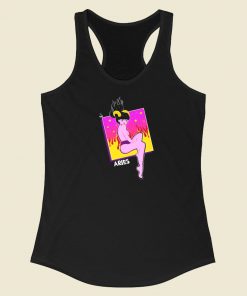 Sexy Aries Zodiac 80s Racerback Tank Top