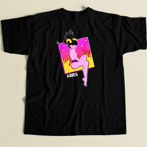 Sexy Aries Zodiac 80s T Shirt Style