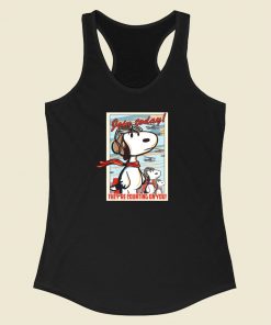 Snoopy Join Today Funny 80s Racerback Tank Top