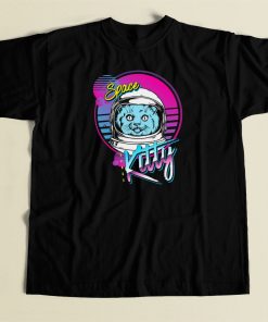 Space Kitty Astronaut 80s T Shirt Style