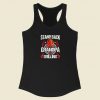 Stand Back Grandpa Funny 80s Racerback Tank Top