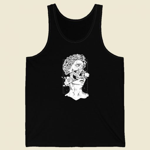 Statue Of David Skull 80s Tank Top