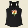 Sun Flower System Planets 80s Racerback Tank Top