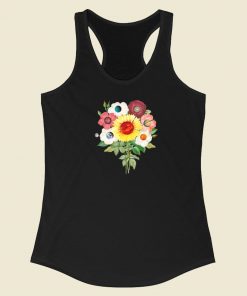 Sun Flower System Planets 80s Racerback Tank Top