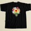 Sun Flower System Planets 80s T Shirt Style