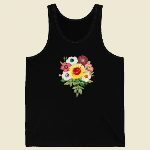 Sun Flower System Planets 80s Tank Top