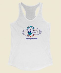 Support Your Friends 80s Racerback Tank Top