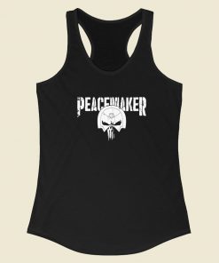 The Peacenisher Old Skull 80s Racerback Tank Top